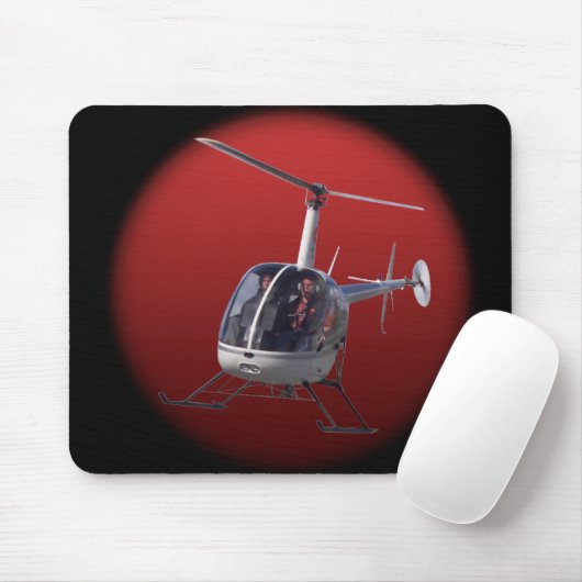 Tapis De Souris Hélicoptère Mousepad Volant Chopper Helicopter Cad (Avec souris)