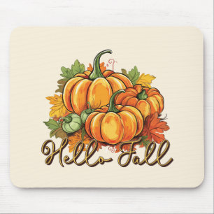 Tapis De Souris Hello Fall - Cosy Citrouille Patch