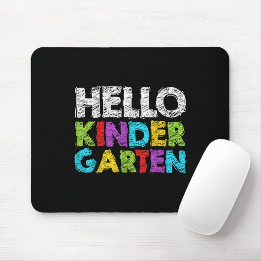 Tapis De Souris Hello Kindergarten Funny Back To School Student &a (Avec souris)