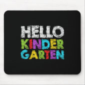 Tapis De Souris Hello Kindergarten Funny Back To School Student &a (Devant)