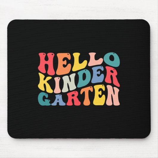 Tapis De Souris hello kindergarten teacher back to school Ret (Devant)