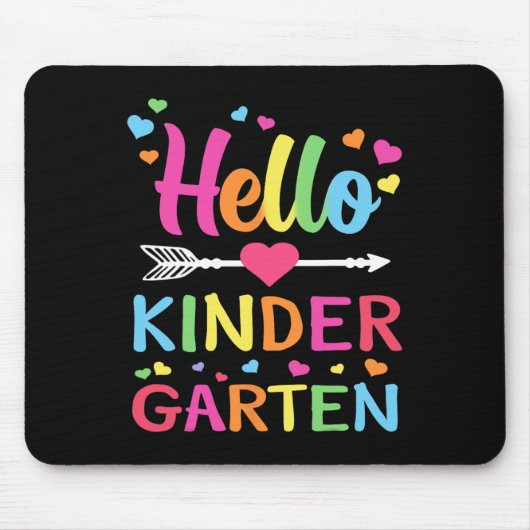 Tapis De Souris Hello Kindergarten Team Kinder Byck To School Teac (Devant)