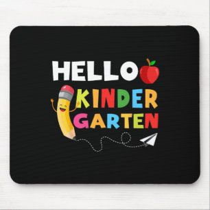 Tapis De Souris Hello Kindergarten Team Kindergarten Retour à l'éc