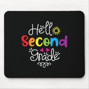 Tapis De Souris Hello Second Grade Fun 2e Grade Retour à l'école G