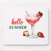 Tapis De Souris Hello Summer | Strawberry Cocktail Mouse Pad (Devant)