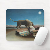 Tapis De Souris Henri Rousseau Dormir Gitan Lion Peinture (Avec souris)