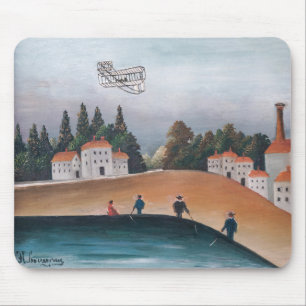 Tapis De Souris Henri Rousseau - Les Pêcheurs et le Biplan
