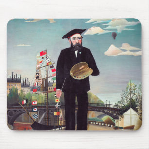 Tapis De Souris Henri Rousseau - Moi Portrait-Paysage