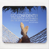 Tapis De Souris Henry David Thoreau Citation inspirante Confiance (Devant)