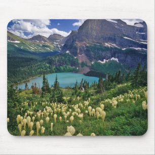 Tapis De Souris Herbe d'ours au-dessus du lac Grinnell dans les Ma