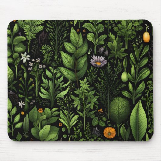 Tapis De Souris Herbes Vert Foncé (Devant)