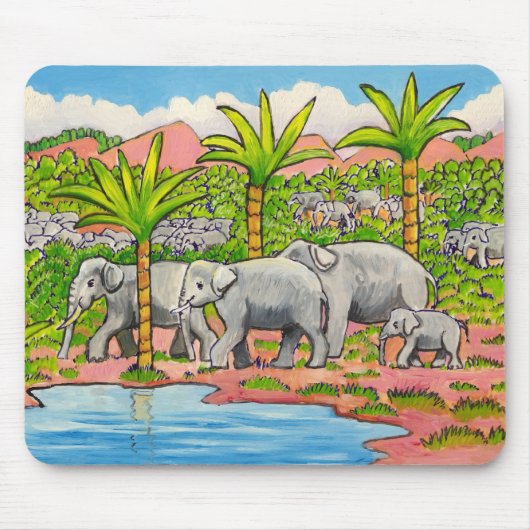 Tapis De Souris Herd d'Eléphants (Devant)