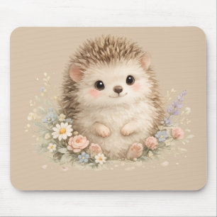 Tapis De Souris Hérisson Adorable Jardin Européen