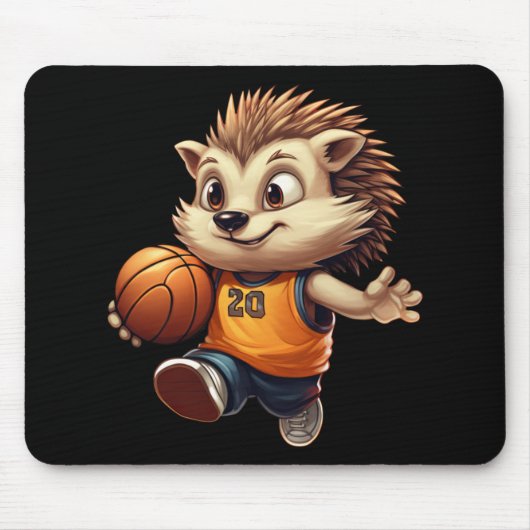 Tapis De Souris Hérisson de basket-ball 1 (Devant)