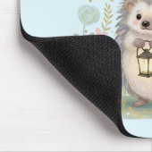 Tapis De Souris Hérisson mignon avec lanterne (Coin)