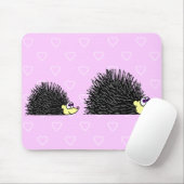 Tapis De Souris Hérisson mignon Mousepad de maman et de bébé (Avec souris)