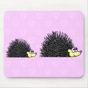 Tapis De Souris Hérisson mignon Mousepad de maman et de bébé