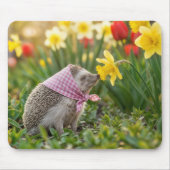 Tapis De Souris Hérisson sentant un narcisse jaune (Devant)