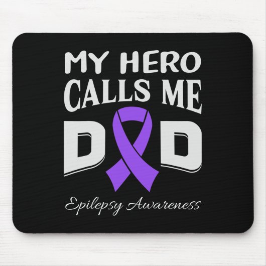 Tapis De Souris Hero Me Appelle Papa Epilepsie Sensibilisation Rib (Devant)