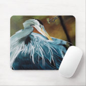 Tapis De Souris Héron bleu (Avec souris)