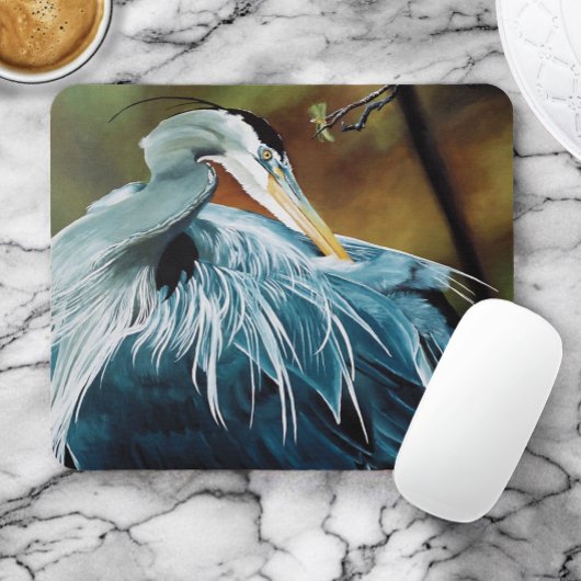Tapis De Souris Héron bleu