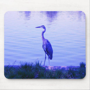 Tapis De Souris Héron bleu