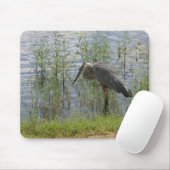 TAPIS DE SOURIS HÉRON BLEU MOUSEPAD (Avec souris)