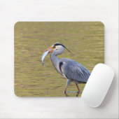Tapis De Souris Héron gris (Avec souris)