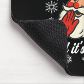 Tapis De Souris He's On The List Not Mine Santa Funny Christmas (Coin)