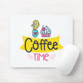 Tapis De Souris Heure du café (Avec souris)