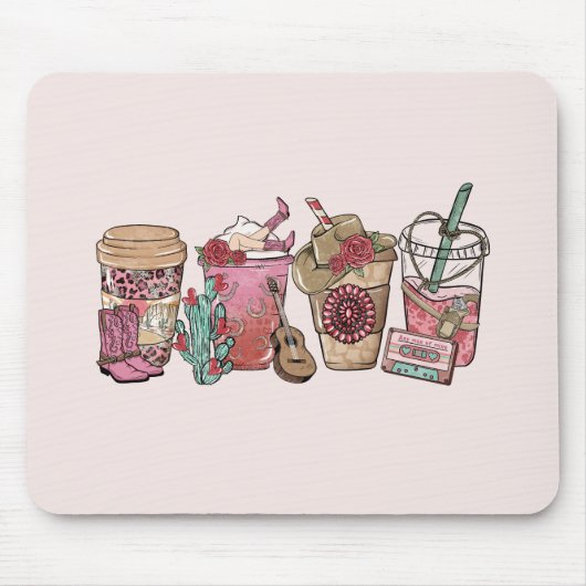 Tapis De Souris Heure du café Cowboy (Devant)