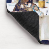 Tapis De Souris Heure du petit-déjeuner de chat, Louis Wain (Coin)