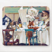 Tapis De Souris Heure du petit-déjeuner de chat, Louis Wain (Devant)