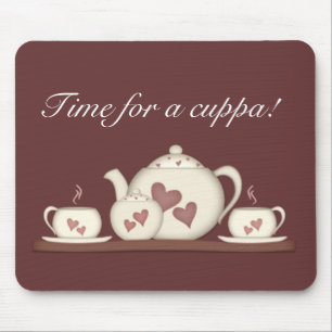 Tapis De Souris Heure pour une tasse de thé !