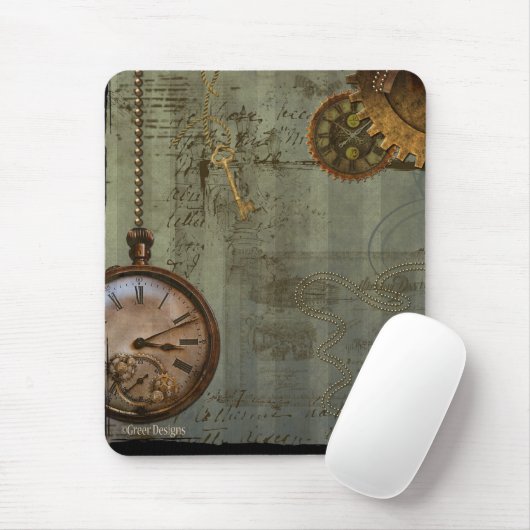 Tapis De Souris Heure Steampunk (Avec souris)
