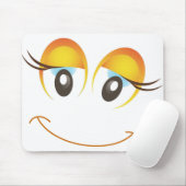 TAPIS DE SOURIS HEUREUSE FILLE FACE (Avec souris)