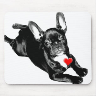 Tapis De Souris Heureuse Sainte-Valentin français de Bulldog