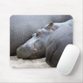 Tapis de souris heureux d'hippopotame (Avec souris)