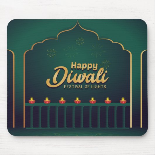 Tapis De Souris Heureux Diwali (Devant)