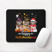 Tapis De Souris Heureux Hallothanksmas Chih Tzu Chien Halloween Ch (Avec souris)