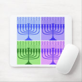 Tapis De Souris Heureux Hanoukka Menorah (Avec souris)