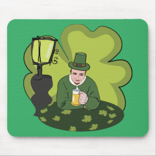 TAPIS DE SOURIS "HEUREUX ST. JOUR DE PATRICK" LEPRECHAUN
