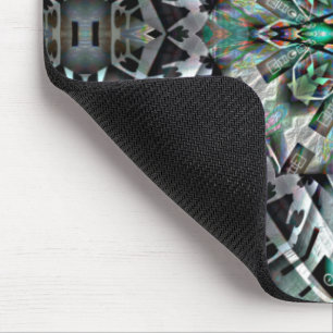 Tapis De Souris Hexagone avec bannière et graffiti gauche, numériq