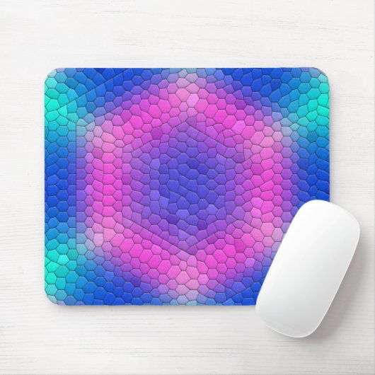 Tapis De Souris Hexagones de l'échelle de sirène holographique ros (Avec souris)