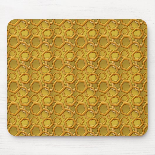Tapis De Souris Hexagones d'or (Devant)
