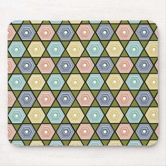 Tapis De Souris Hexagons et triangles (Devant)