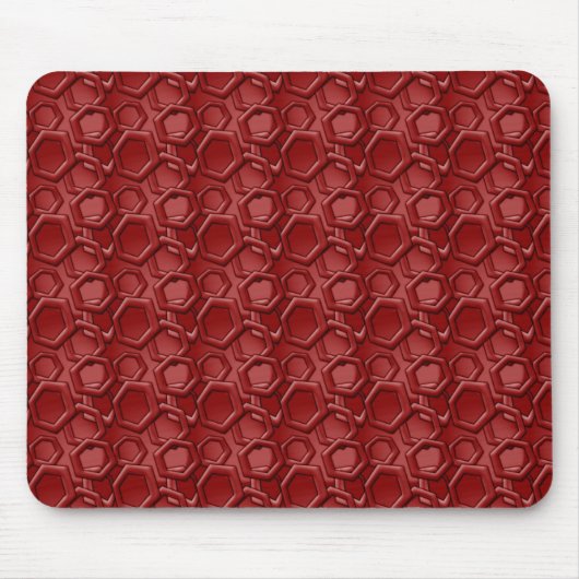 Tapis De Souris Hexagons rouges (Devant)