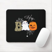 Tapis De Souris Hey Boo mignon Citrouille fantôme face Halloween (Avec souris)