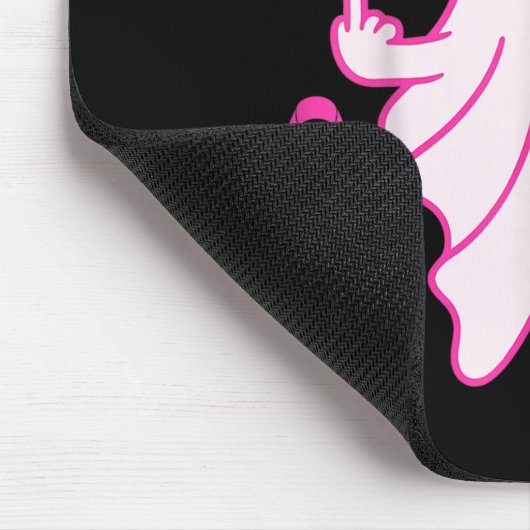 Tapis De Souris Hey Cancer Ghost Halloween Funny Breast Cancer Awa (Coin)