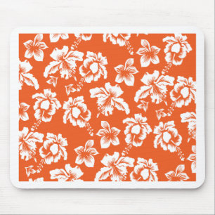 Tapis De Souris Hibiscus d'Hawaï orange